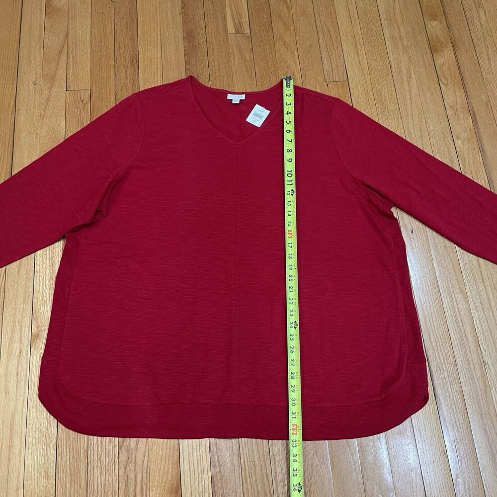 J Jill Casual V Neck Blouse Top Womens Plus Size 4X Cotton Blend NEW WITH TAGS - Picture 4 of 12